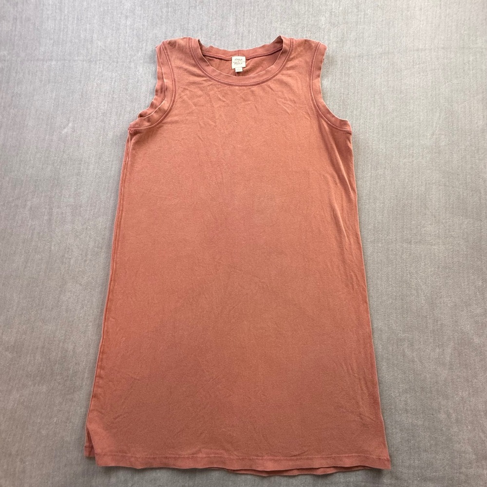 Roan + Ryan Terracotta Sleeveless T-Shirt Mini Dress Small Cotton Blend